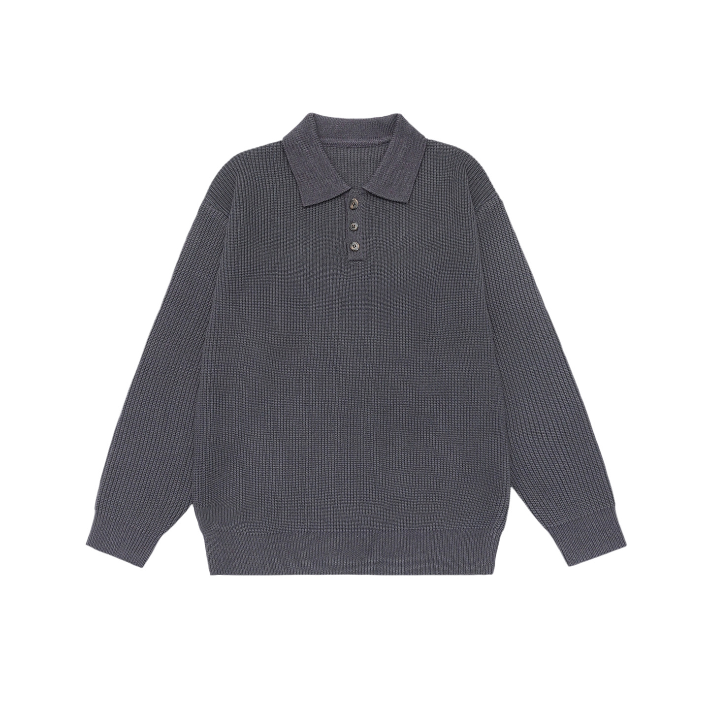 Man's Plain Polyester Pullover Sweater