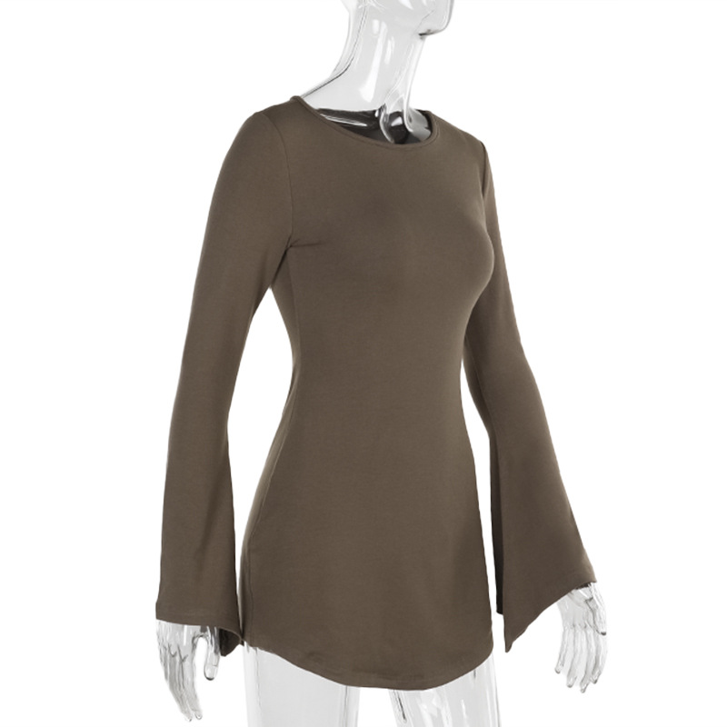 High Waist Bodycon Full Sleeve Polyester Dress