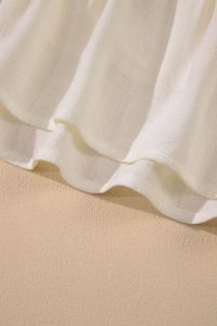 Oatmeal Solid Color Tie Strap Ruffle Tiered Mini Dress - Image 18