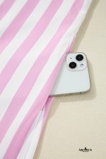 Rose Striped Long Sleeve Buttons Loose Mini Dress - Image 15