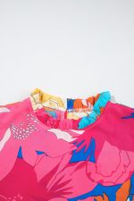 Pink Floral Print Flutter Sleeve Pockets Mini Dress - Image 11