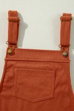 Cinnamon Corduroy Front Pockets Overall Dress - Image 14