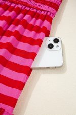 Rose Stripe Ruffle Strap Shirred Bodice Tiered Maxi Dress - Image 9