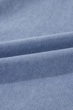 Beau Blue Lapel Neck Cap Sleeve High Waist Denim Babydoll Dress - Image 15