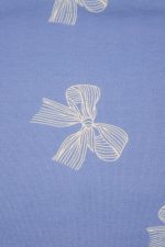 Sky Blue Bow Print Ruffle Sleeve Mini Dress - Image 8