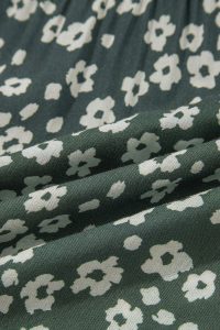 Green Boho Floral Print V Neck Knot Waist Sleeveless Dress - Image 16