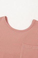 Dusty Pink Textured Patched Pocket Frilly Mini Dress - Image 9