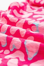 Pink Leopard Ruffle Straps Smocked High Waist Maxi Dress - Image 8