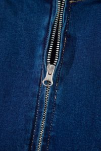 Dirty Blue Zipped Bodycon Sleeveless Denim Mini Dress - Image 9