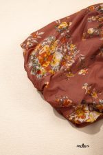 Red Floral Puff Sleeve Square Neck Knot Open Back Mini Dress - Image 11