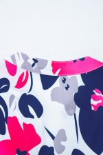 Rose Floral Print Notched Neck Flutter Sleeve Mini Dress - Image 10