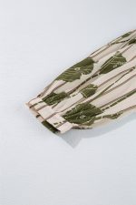 Guacamole Green Abstract Print Striped V-Neck Mini Dress - Image 11