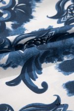 Blue Boho Floral Print Buttoned Collared Loose Fit Mini Dress - Image 12