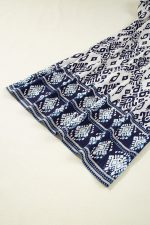 Blue Ethnic Print High Waist Wide Leg Loose Pants - Image 12