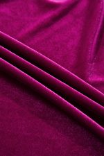 Red Dahlia Velvet Short Sleeve Shirred Waist Tiered Maxi Dress - Image 18