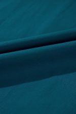 Blue Sapphire Puff Sleeve Pleated Pop of Color Neckline Dress - Image 11