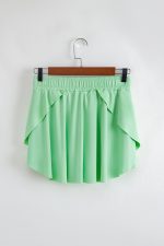 Light Green Drawstring High Waist Lined Tennis Skort - Image 7