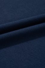 Navy Blue Contrast Lace Raglan Sleeve Pleated Mini Dress - Image 9