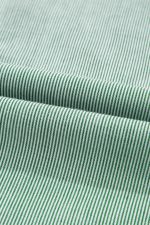 Green Stripe Frill Trim Pocket Button Up Mini Dress - Image 8