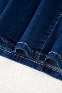 Dirty Blue Zipped Bodycon Sleeveless Denim Mini Dress - Image 8