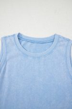 Beau Blue Mineral Wash Pocket Tank Mini Dress - Image 6