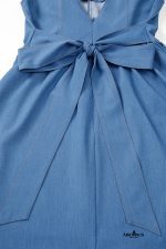 Myosotis Bowknot A-line Sleeveless Mini Dress - Image 6