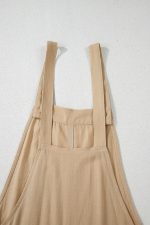 Parchment Side Buttons Sleeveless Overall Mini Dress - Image 11