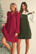 Vineyard Green Corduroy Front Pockets Overall Dress - Image 10