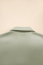 Laurel Green Plain Buttoned Collar T Shirt Dress - Image 13