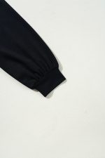 Black Plaid Patchwork High Waist Sweatshirt Mini Dress - Image 11