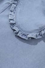 Beau Blue Frill Trim Peter Pan Collar Denim Babydoll Dress - Image 13