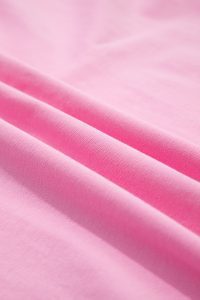 Pink Frilled Trim Crewneck Loose Fit Mini Dress - Image 14