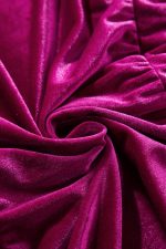 Red Dahlia Velvet Short Sleeve Shirred Waist Tiered Maxi Dress - Image 17