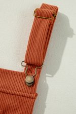 Cinnamon Corduroy Front Pockets Overall Dress - Image 13