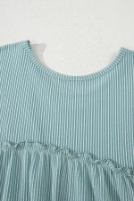 Canton Textured Patched Pocket Frilly Mini Dress - Image 10