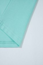 Mint Green Frilled Trim Crewneck Loose Fit Mini Dress - Image 13