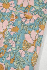 Sky Blue Allover Floral Print Ricrac Sleeveless Boho Mini Dress - Image 14