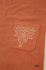 Gold Flame Corduroy Embroidered Patch Pocket Sleeveless Mini Dress - Image 10