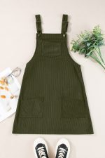 Vineyard Green Corduroy Front Pockets Overall Dress - Image 11