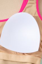 Iceland Blue Textured Colorblock One Piece Swimsuit - Image 12