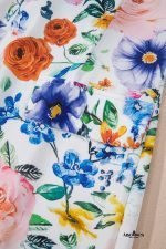 Sky Blue Vibrant Floral Print Cap Sleeve Mini Dress - Image 8