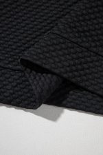 Black Textured Cap Sleeve T Shirt Shift Mini Dress - Image 15