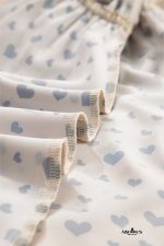 Khaki Heart Printed Flutter Sleeve Cinched Waist Tiered Ruffle Mini Dress - Image 9