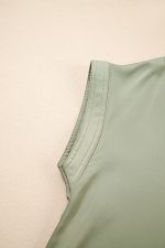 Laurel Green Plain Buttoned Collar T Shirt Dress - Image 9
