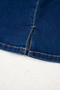 Dirty Blue Zipped Bodycon Sleeveless Denim Mini Dress - Image 10
