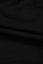 Black French Terry Drawstring Mini Skort with Pockets - Image 14