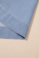 Beau Blue Frill Trim Peter Pan Collar Denim Babydoll Dress - Image 15