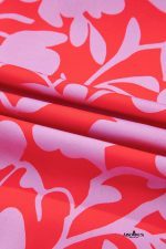 Red Floral 3/4 Sleeve Ruffle Hem Mini Dress - Image 9