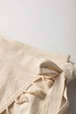 Apricot Boho Tassel Trim Wrap Knot Side Mini Skort - Image 9