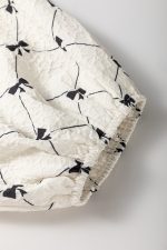 White Sweet Bow Print Lantern Sleeve Mini Dress - Image 11